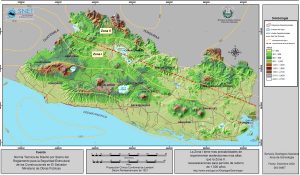 Mapa sísmico de El Salvador.