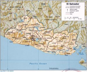 Mapa en relieve sombreado de El Salvador. Mapa en relieve sombreado de El Salvador.