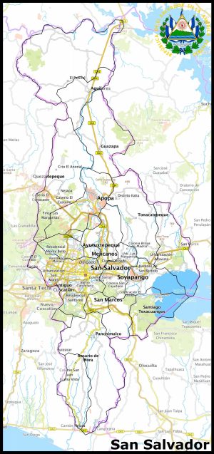 Mapa del departamento de San Salvador (El Salvador)