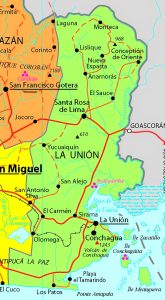 Principales ciudades del departamento de La Unión.