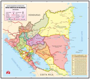 Mapa político de Nicaragua. Mapa político de Nicaragua.