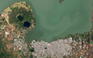 Managua vista por el satélite Hodoyoshi-1.
