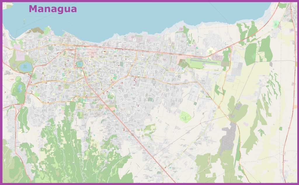 Plano de la ciudad de Managua.