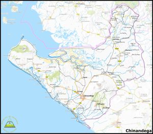 Mapa del departamento de Chinandega