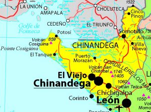 Principales ciudades del departamento de Chinandega.