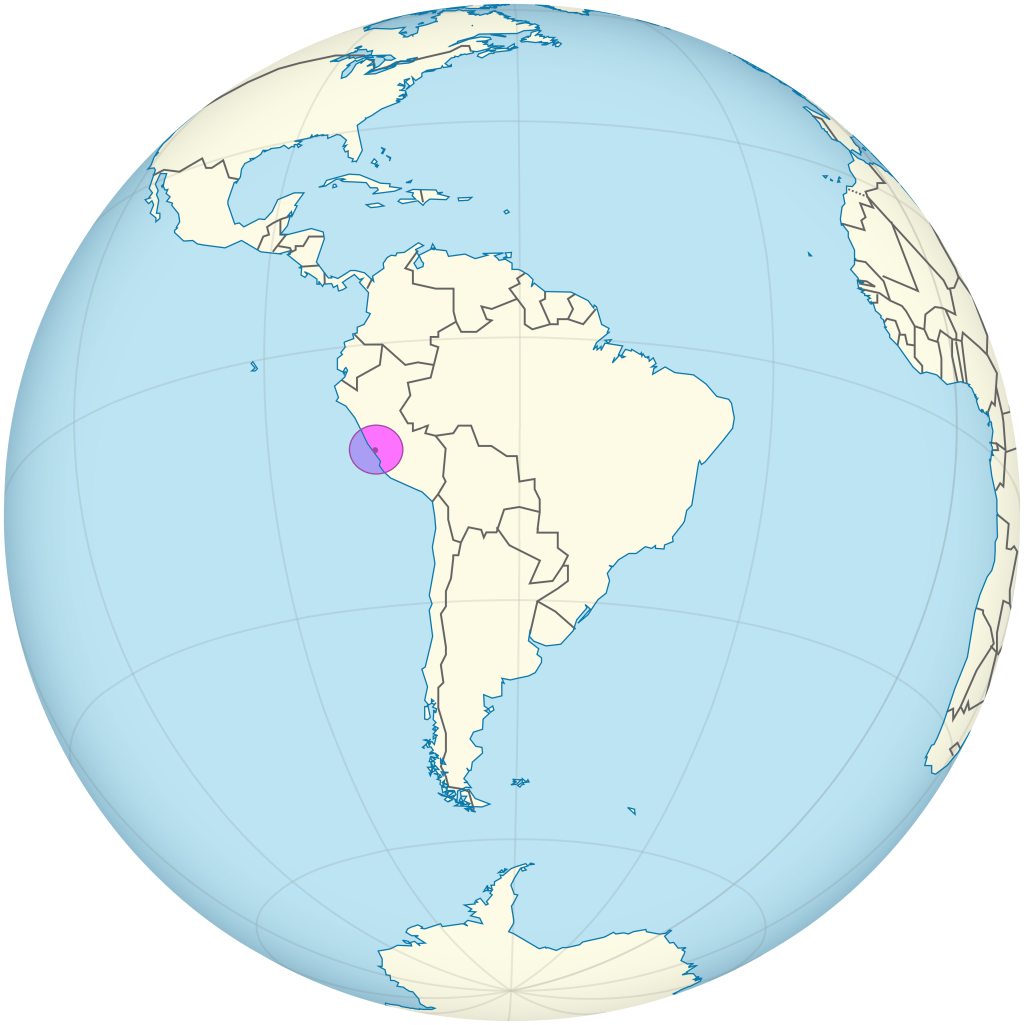 Mapa de ubicaci&oacute;n de la ciudad de Lima en Per&uacute;.