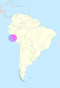 Mapa de ubicaci&oacute;n de la ciudad de Lima en Am&eacute;rica del Sur.