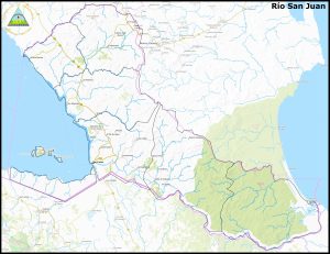 Mapa del departamento de Río San Juan
