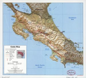 Mapa en relieve sombreado de Costa Rica. Mapa en relieve sombreado de Costa Rica.