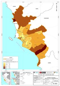 Mapa del crecimiento poblacional 2007-2017 de Lima Metropolitana.