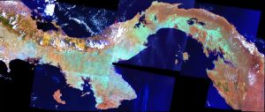 Imagen satelital compuesta de Panamá.