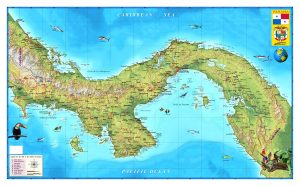 Mapa físico de Panamá