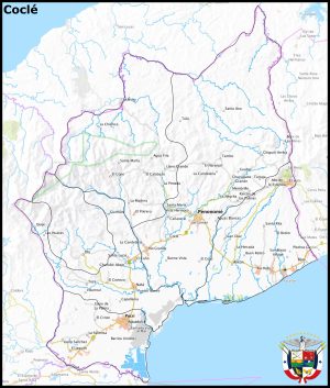 Mapa de la provincia de Coclé