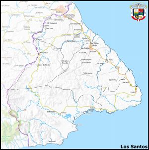 Mapa de la provincia de Los Santos