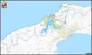 Mapa de la provincia de Colón (Panamá)