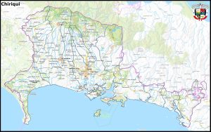 Mapa de la provincia de Chiriquí