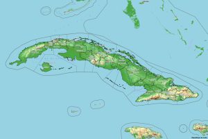 Mapa físico de Cuba