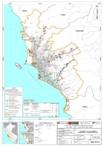 Mapa del patrimonio cultural prehispánico de Lima.
