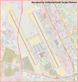 Plano del Aeropuerto Internacional Jorge Ch&aacute;vez