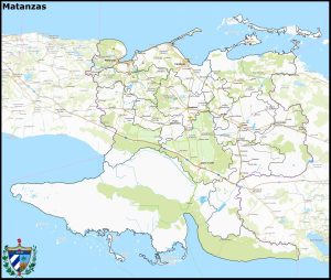 Mapa de la provincia de Matanzas