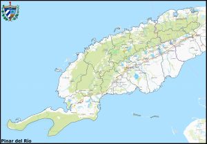 Mapa de la provincia de Pinar del Río