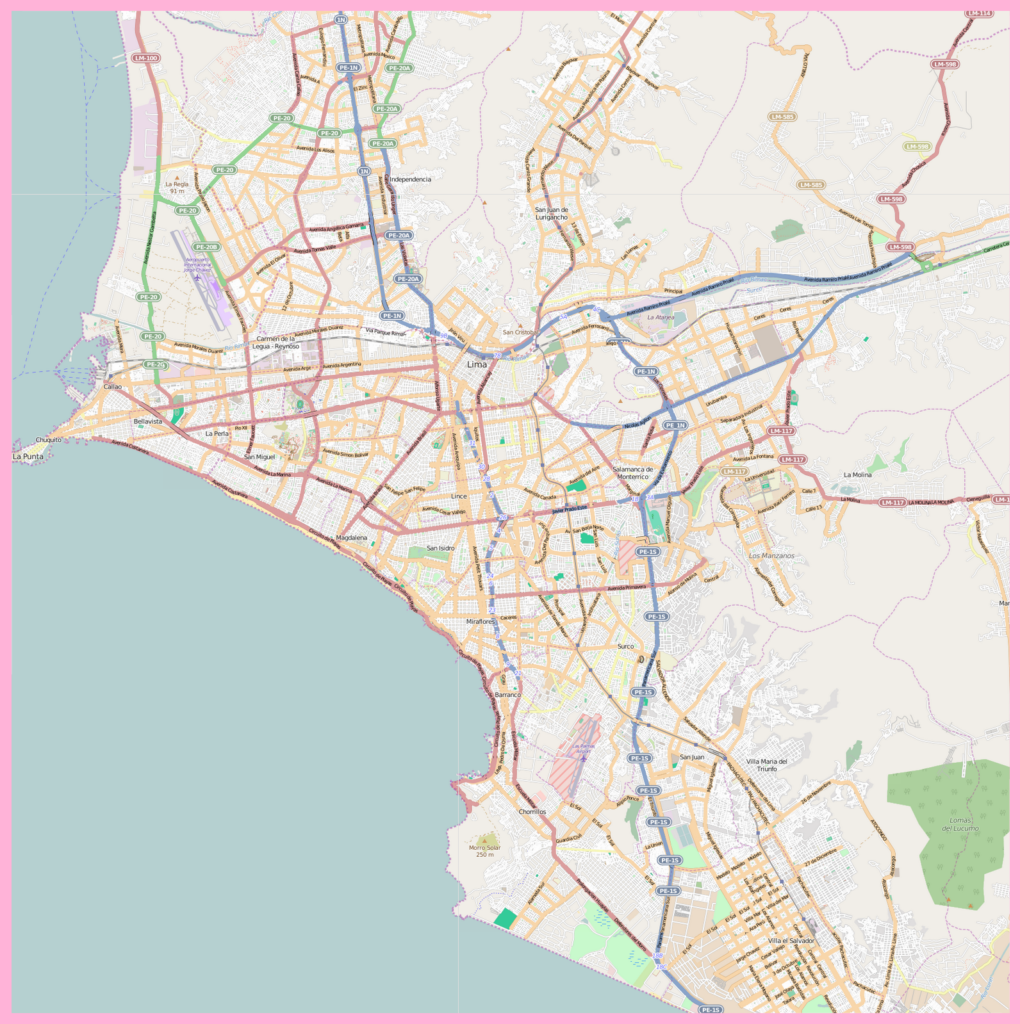 Mapa vial de Lima.