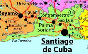 Principales ciudades de la provincia de Santiago de Cuba.