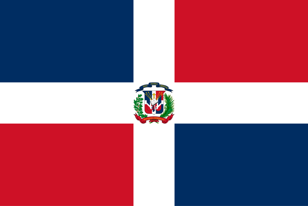 Bandera de la República Dominicana.
