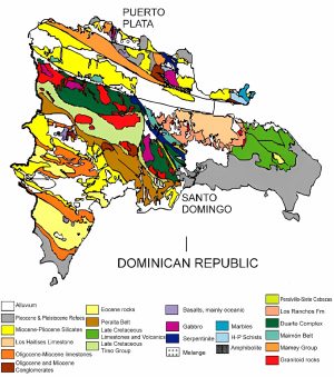 Mapa geológico de la República Dominicana