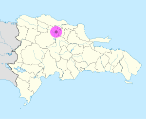 Mapa de ubicación de la ciudad de Santiago de los Caballeros.