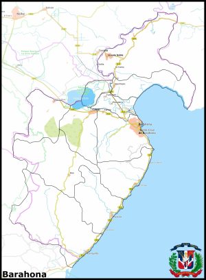 Mapa de la provincia de Barahona