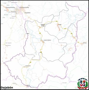 Mapa de la provincia de Dajabón