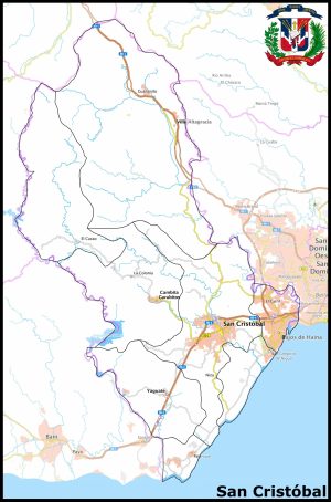 Mapa de la provincia de San Cristóbal