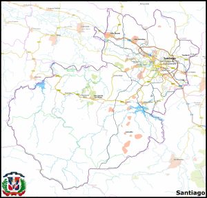 Mapa de la provincia de Santiago (República Dominicana)