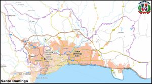 Mapa de la provincia de Santo Domingo