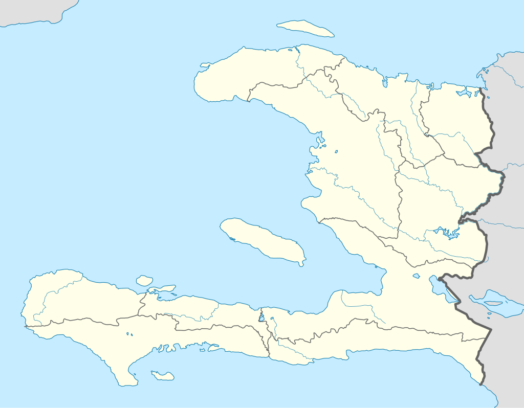 Mapa mudo de Haití.