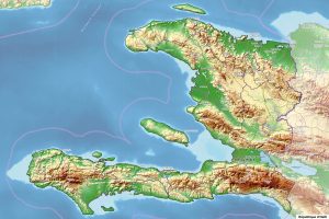 Mapa físico de Haití