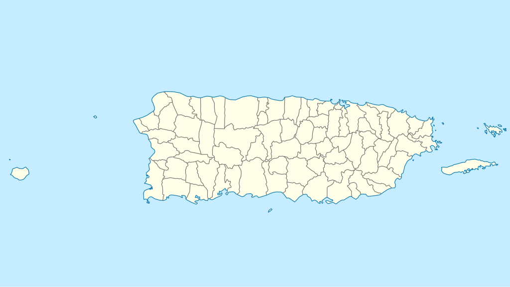 Mapa mudo de Puerto Rico.
