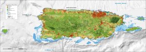 Mapa de los ecosistemas de Puerto Rico.
