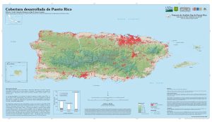 Mapa topográfico de Puerto Rico.