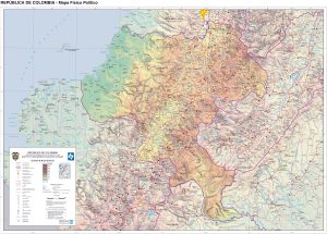 Mapa físico de Colombia