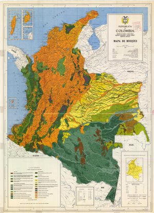 Mapa de bosques de Colombia