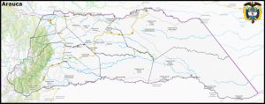 Mapa del departamento de Arauca