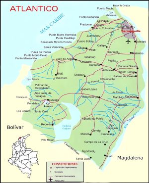 ¿Cuáles son las principales ciudades del Atlántico?