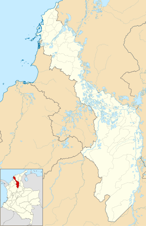 Mapa mudo del departamento de Bolívar