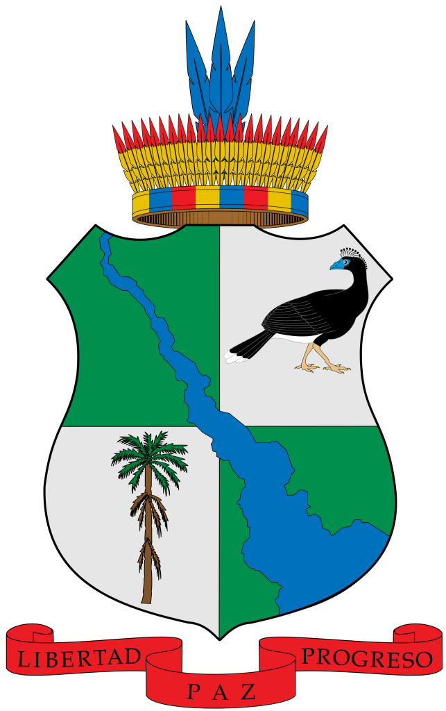 Escudo del departamento de Caquetá (Colombia).