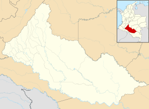 Mapa mudo del departamento de Caquetá