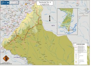 Mapa de carreteras del departamento de Caquetá