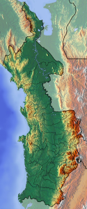 Mapa físico en blanco del departamento del Chocó.
