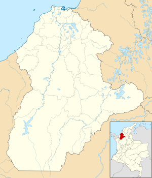 Mapa mudo del departamento de Córdoba (Colombia)